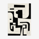 הדפס אמנות עדין — הדפס בצבעי שחור ולבן