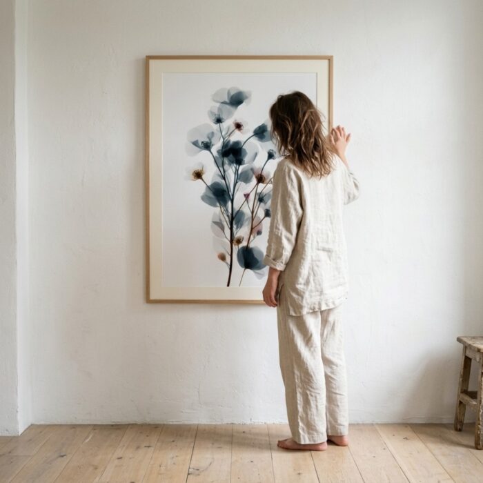 Translucent Botanical X-Ray Print — Botanical Art Print, Vertical Art Print print