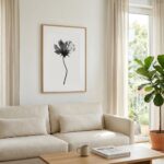 Cosmos Flower Engraving Print — Botanical Art Print, Black Art Prints print