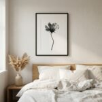 Cosmos Flower Engraving Print — Botanical Art Print, Black Art Prints print