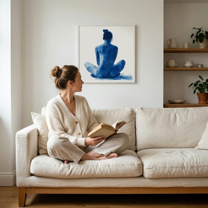 Fine Art Print — blue-art-prints, people-and-figures-art-print print