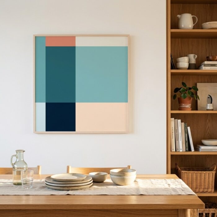 Fine Art Print — color-block-art, blue-art-prints print