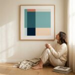Fine Art Print — color-block-art, blue-art-prints print