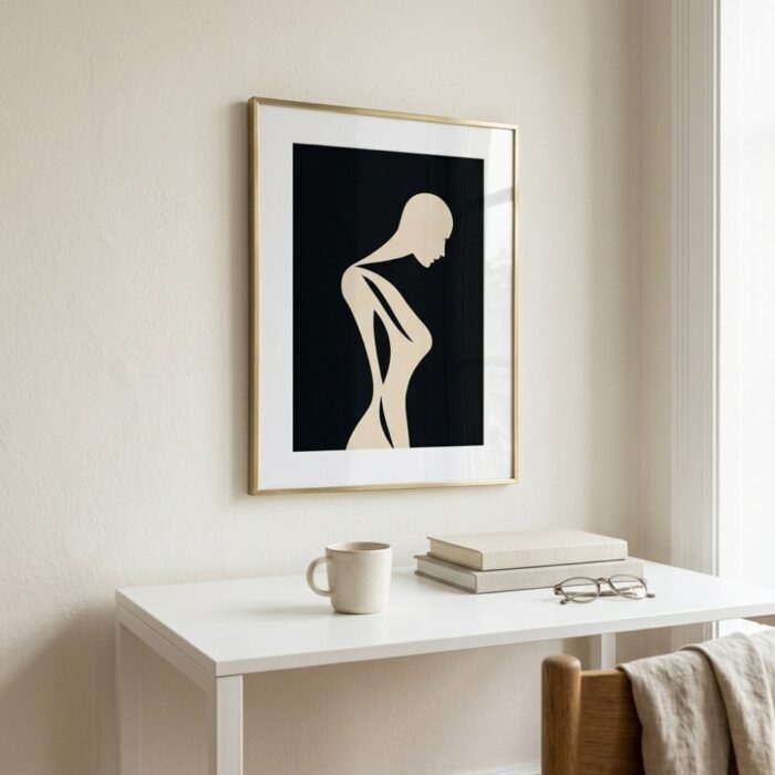 Fine Art Print — people-and-figures-art-print, beige-art-prints print