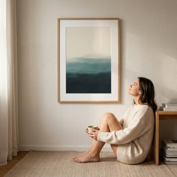 Fine Art Print — vertical-art-print, blue-art-prints print